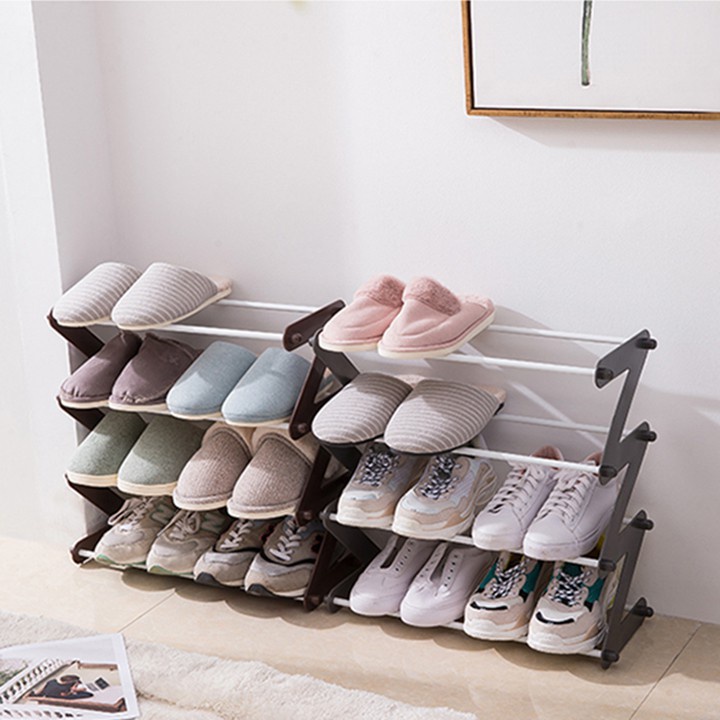 Kệ 4 tầng nhựa hình chữ Z kệ sách đa năng thông minh