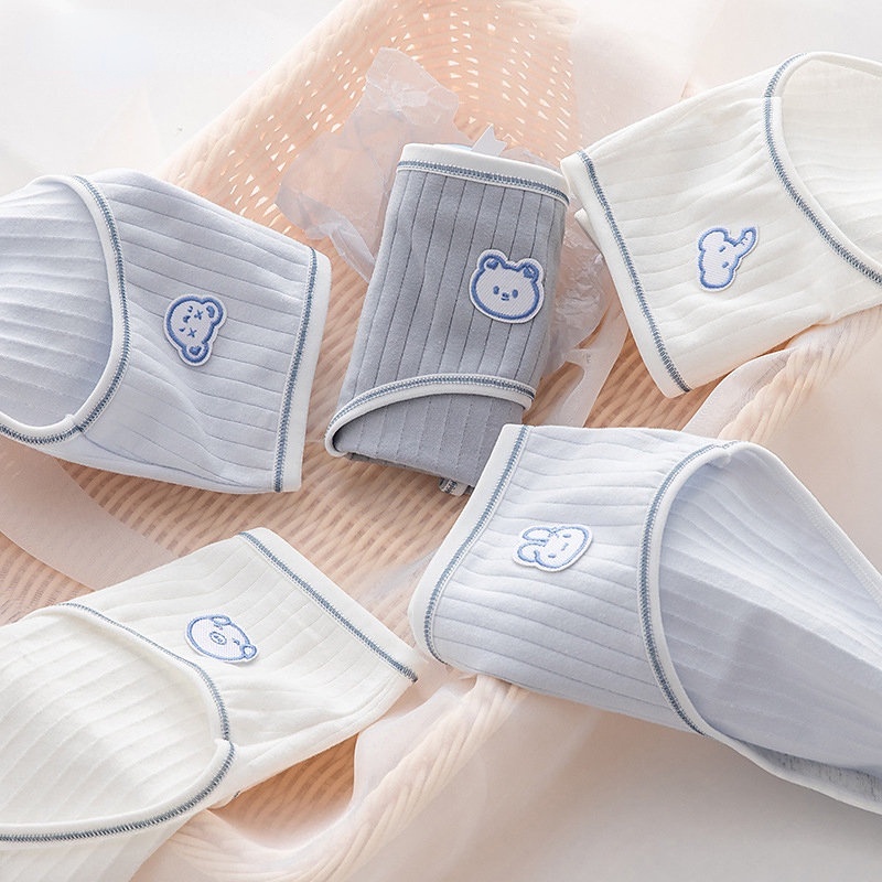 Quần lót cotton TAKETALK thoải mái in họa tiết hoạt hình dễ thương dành cho nữ