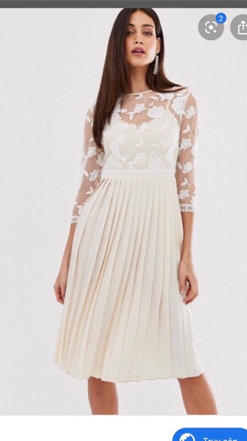 Đầm midi voan ren TOPSHOP