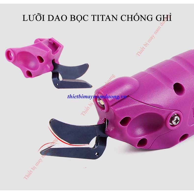 Máy cắt vải mini tiện lợi sử dụng pin &gt; cắt vải thun&gt; Pin bền sự dụng 180h liên tục