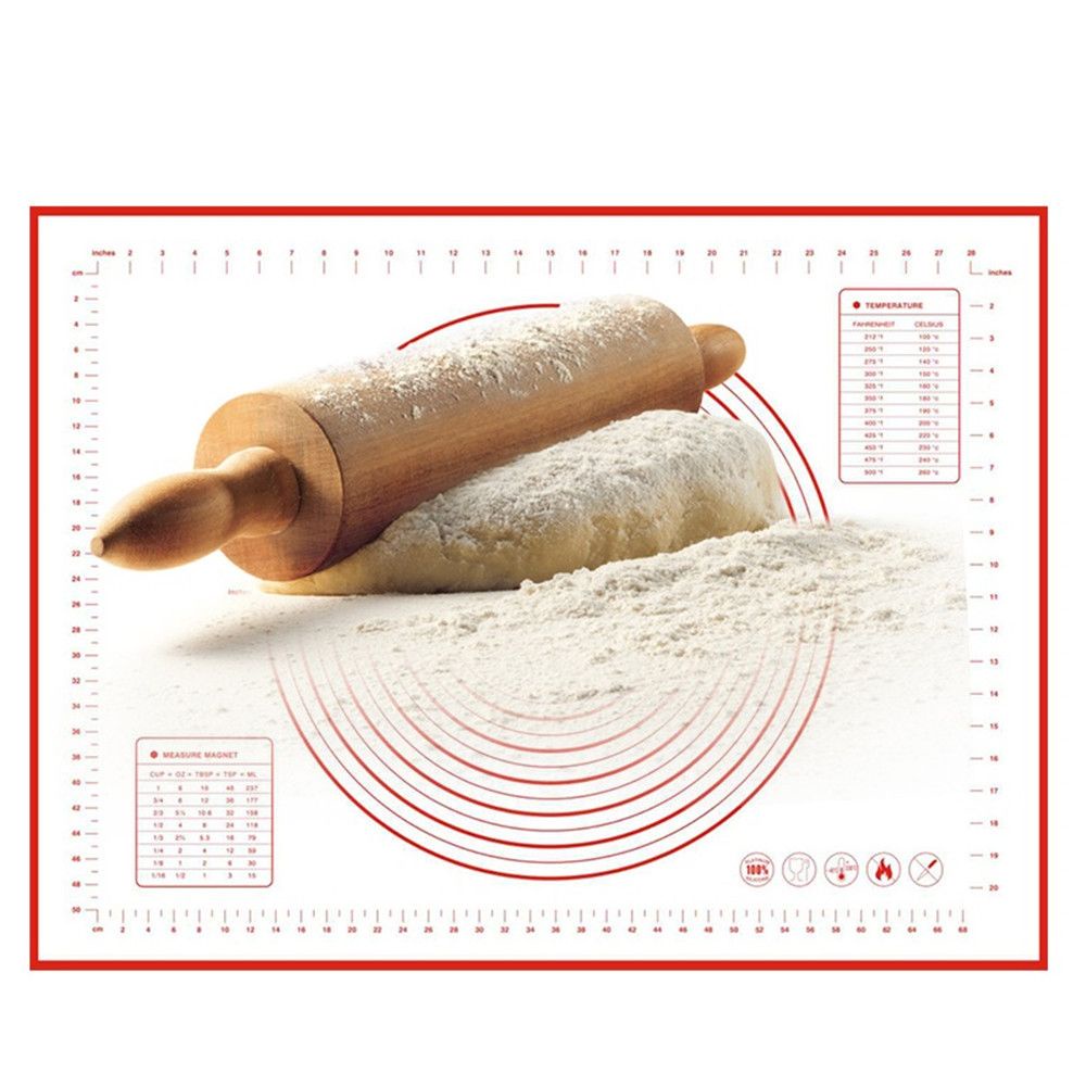 Thảm Silicone Nhào Bột Làm Bánh Chống Dính Có Thước Đo Tiện Dụng