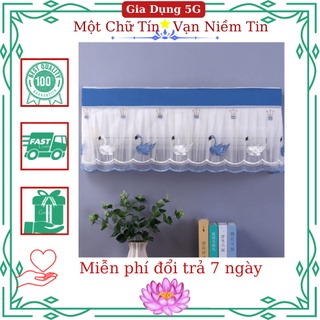 Vải rèm bọc điều hòa - che tránh gió thổi trực tiếp - tránh bụi bẩn - có chun co giãn