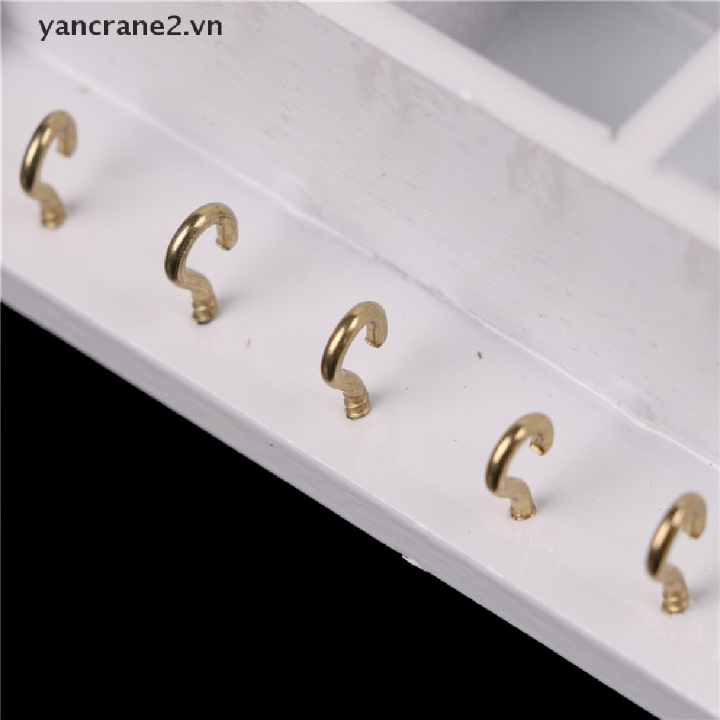 Mô Hình Kệ Bếp Bằng Gỗ Màu Trắng Tỷ Lệ 1 / 12 Dùng Trang Trí Nhà Búp Bê