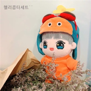 Set gấu cam cho doll 20cm