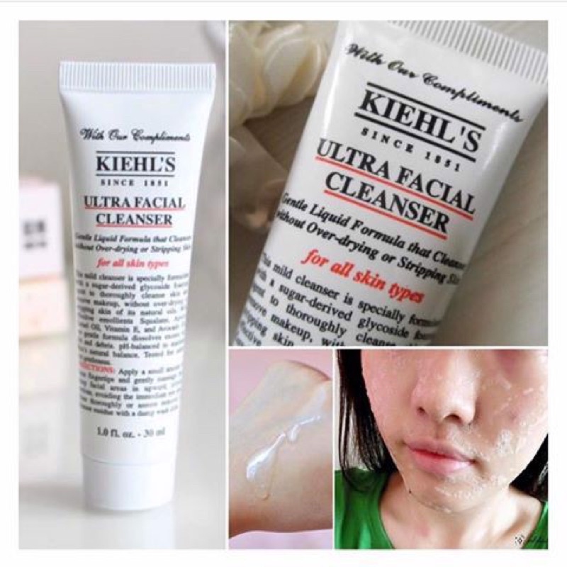 [Mini 30ml] Sữa rửa mặt dịu nhẹ Kiehl’s Ultra Facial Cleanser