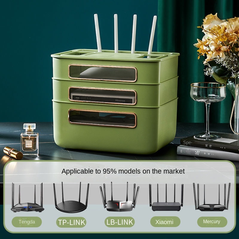 Hộp Lưu Trữ Bộ định Tuyến Không Dây WiFi Hộp Lưu Trữ Dây điện Nhà Cắm Vào Hộp Lưu Trữ đa Chức Năng Hộp Lưu Trữ Trên Cùng TV