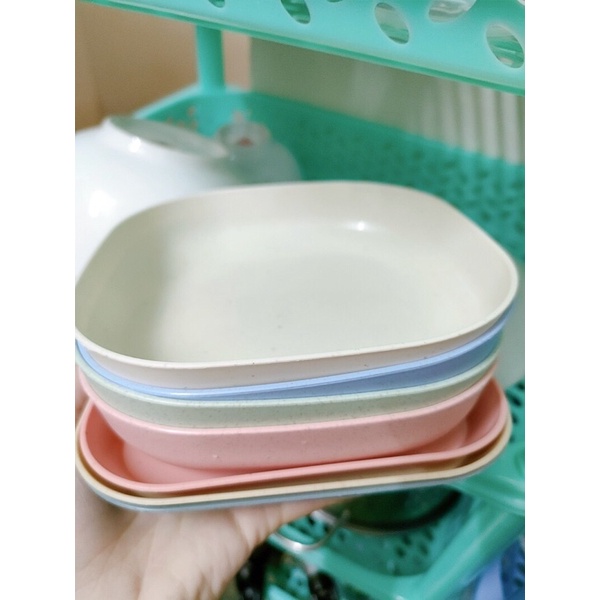 Set 8 đĩa lúa mạch đủ màu nhỏ gọn tiện lợi