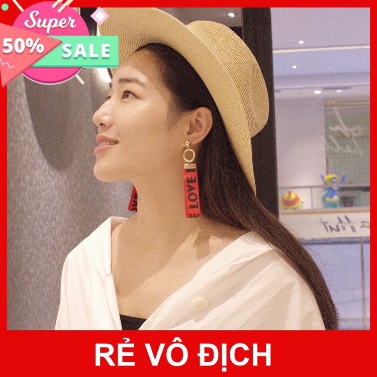 Bông tai LOVE NICE giá sỉ vải bố