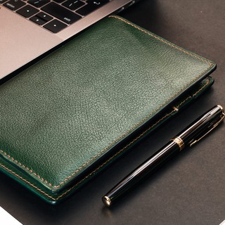 Sổ tay da thật gáy còng size A6