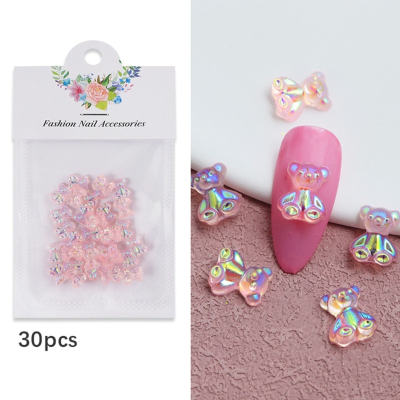 Hạt Nhựa Resin Hình Gấu Gummy Trang Trí Móng Tay DIY Charms