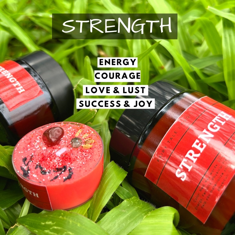 Nến spell STRENGTH | Hỗ trợ tăng sức mạnh, động lực và quyết tâm; tăng lửa, hâm nóng tình yêu