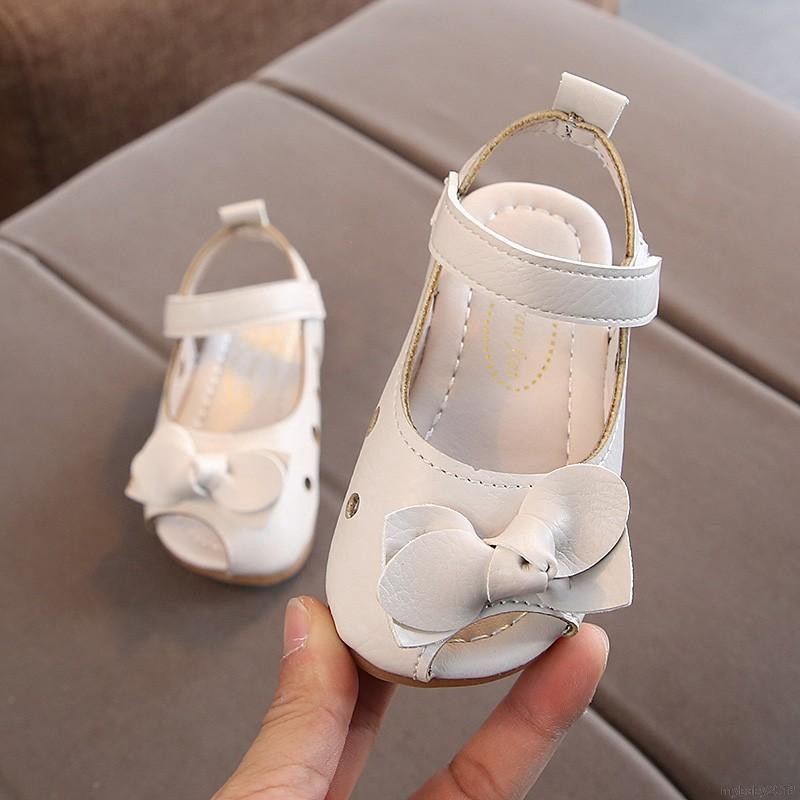 Giày Sandal Chống Trượt Đính Nơ Cho Bé Gái