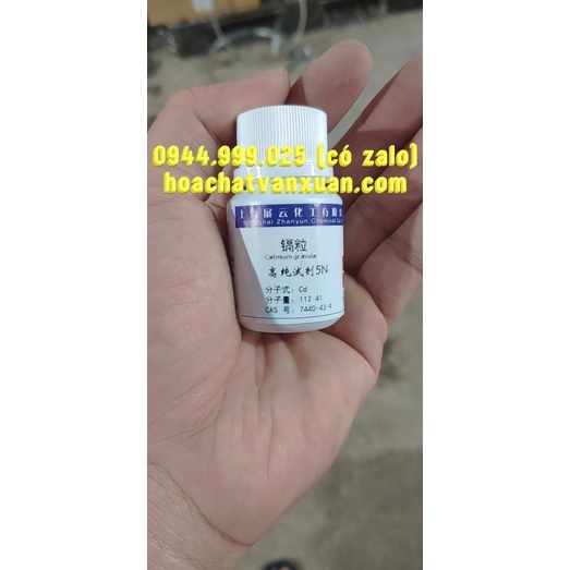 Hoá chất Cadmium hạt Cd lọ 25g  CAS 7440-43-9 cadmium powder