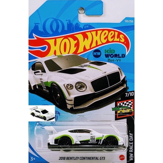 Xe mô hình Hot Wheels basic 2018 Bentley Continental GT3 GTC29.