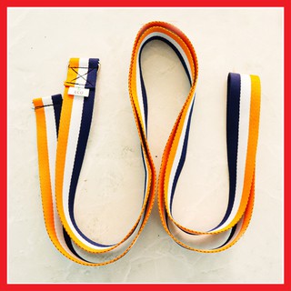 Dây Tập Yoga Cotton Mở Vai Dài 3m, Rộng 3.8cm, Đầu Khóa C Chắc Chắn, Không han rỉ