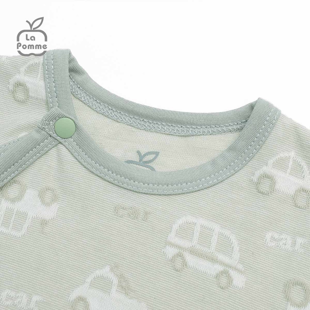 Bộ body chip dài tay LA POMME Little Car - Xanh