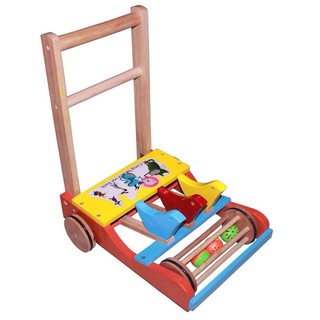 Xe tập đi con gà bằng gỗ có bóng lăn