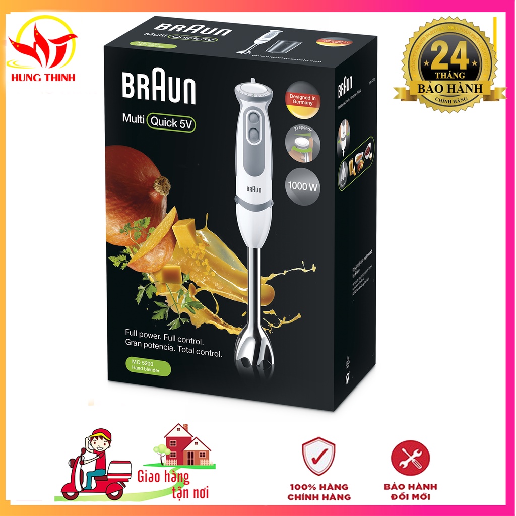 [Mã ELHA22 giảm 6% đơn 300K] Máy xay cầm tay Braun - MQ-5200 Soup, 1000W