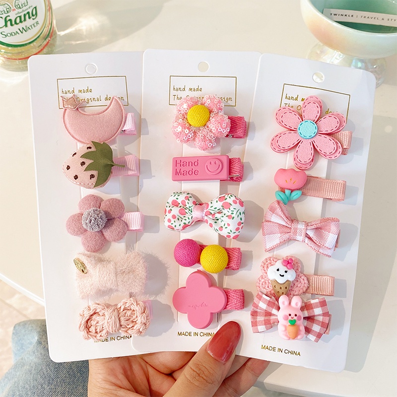Set 5 / 10 Kẹp Tóc Nơ Xinh Xắn Dành Cho Bé Gái