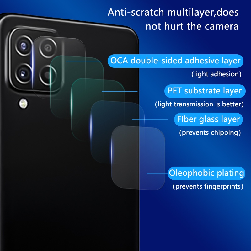 Kính cường lực bảo vệ camera sau cho VIVO Y36 Y02s Y02 Y16 Y35 Y02T Y02A Y27 Y22s Y22 Y78 Y55 Y01 Y21s Y21 Y33s Y15s Y15a Y76 Y76s Y20 Y20s 999D