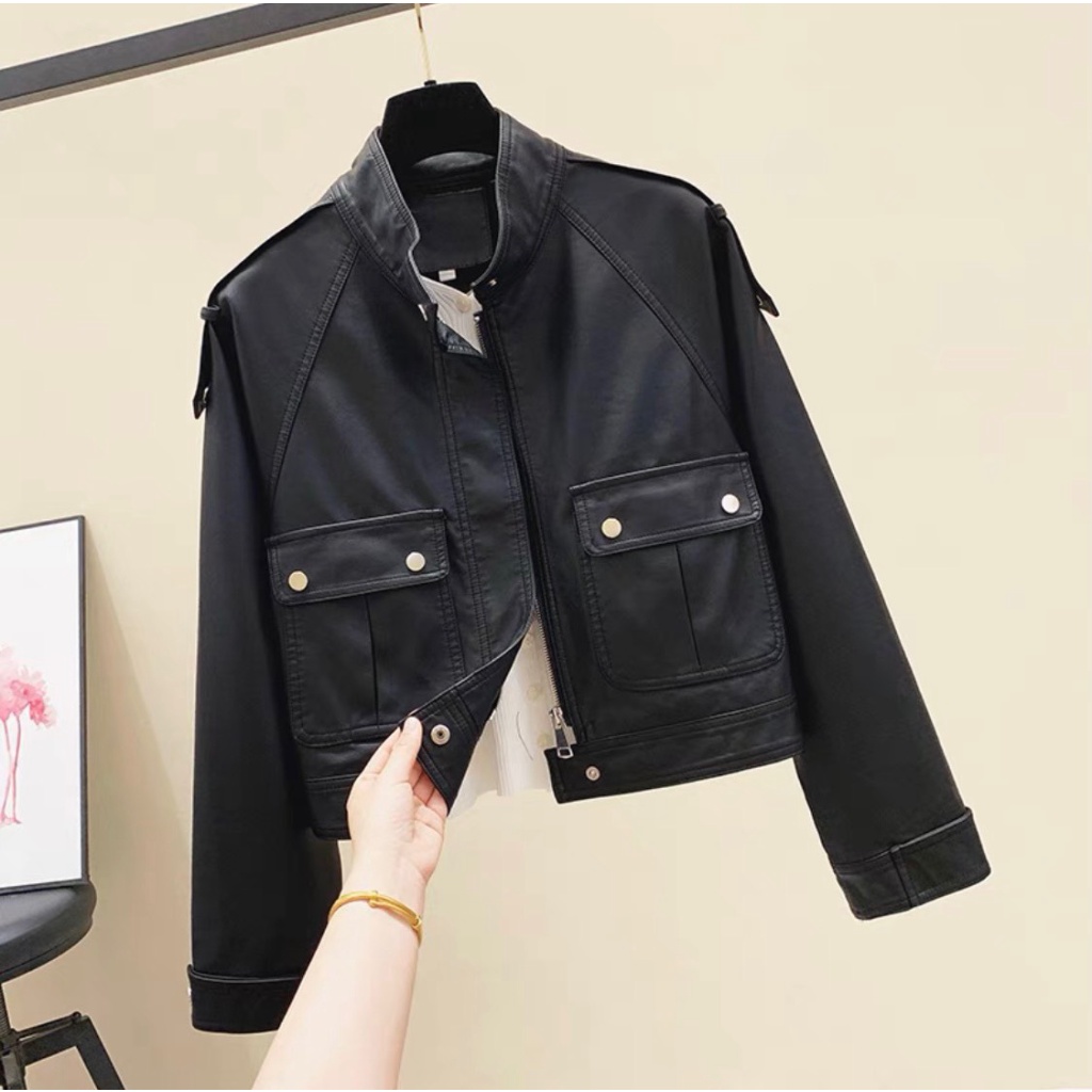 Áo Khoác Kaki Nữ Kiểu Dáng Vest Dây Kéo Ôm Dáng Sang Trọng Thanh Lịch U [NewUnisex]