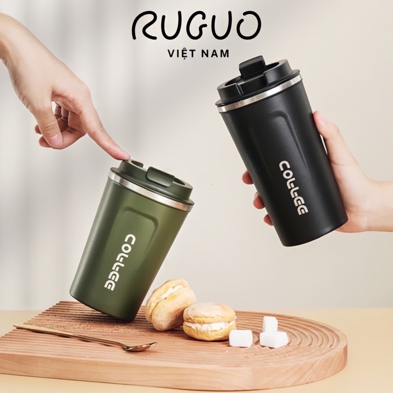 Ly giữ nhiệt Coffeeholic 2 lớp inox 304 chống tràn đựng đồ uống nóng lạnh an toàn cho sức khỏe người dùng
