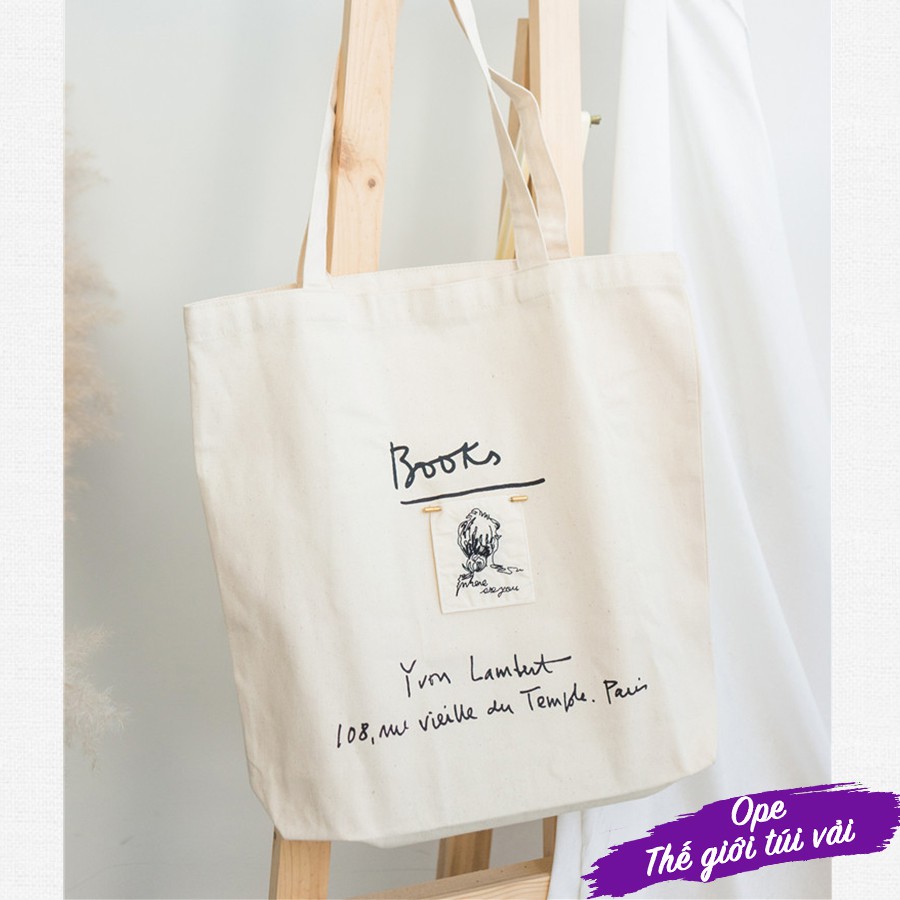 [Hàng Loại A] 20 mẫu hot Túi tote vải bố đựng đồ canvas đeo chéo