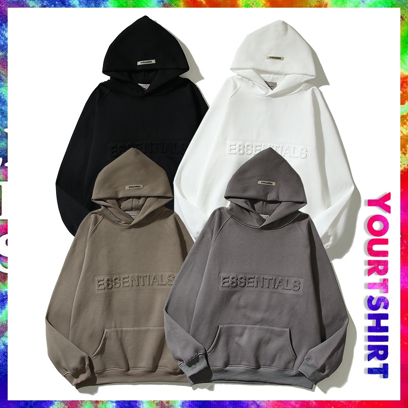 Essentials Áo hoodie trơn Áo khoác hoodie Áo khoác hoodie Hàn Quốc Áo khoác Oversize có áo hoodie dậ