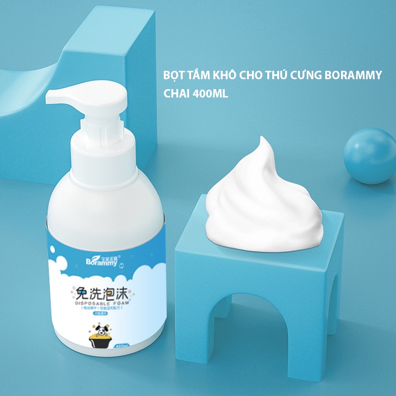 [Mã 155FMCGSALE giảm 7% - tối đa 100K đơn 500K] Sữa tắm khô cho chó mèo Borammy