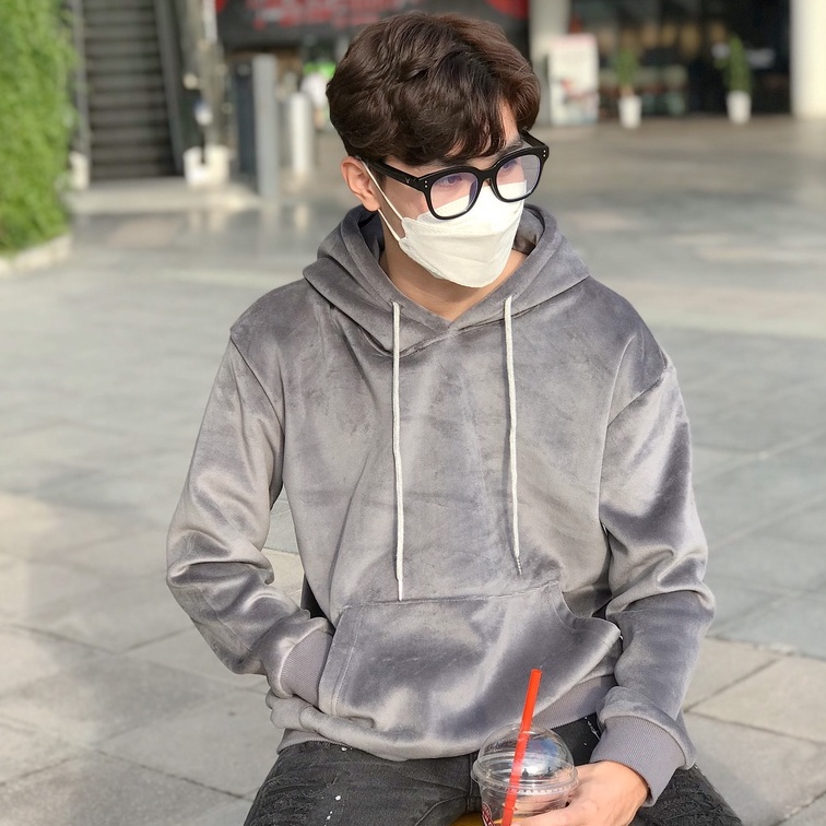 [Áo AHD03] Áo Hoodie Chất Vải Da Lộn Cực Mịn Mướt Và Tôn Dáng