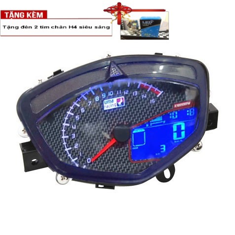 Đồng hồ điện tử KOSO UMA RACING gắn xe EXCITER và SIRIUS - Tặng ngay dèn LED 2 tim chân H4 siêu sáng - B1339