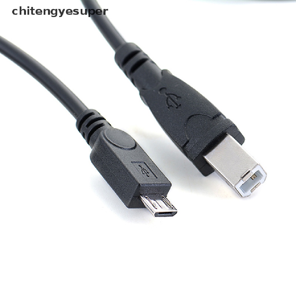 Dây cáp chuyển đổi dữ liệu OTG từ cổng Micro USB sang USB Type B dài 3.2ft cho máy in điện thoại