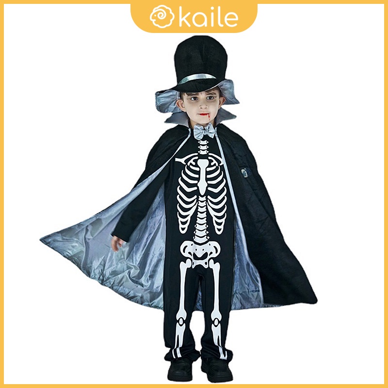 Bộ Trang Phục Hóa Trang Halloween Nhân Vật Bộ Xương Ma Kinh Dị Mẫu Mới 2022 3-12 Tuổi