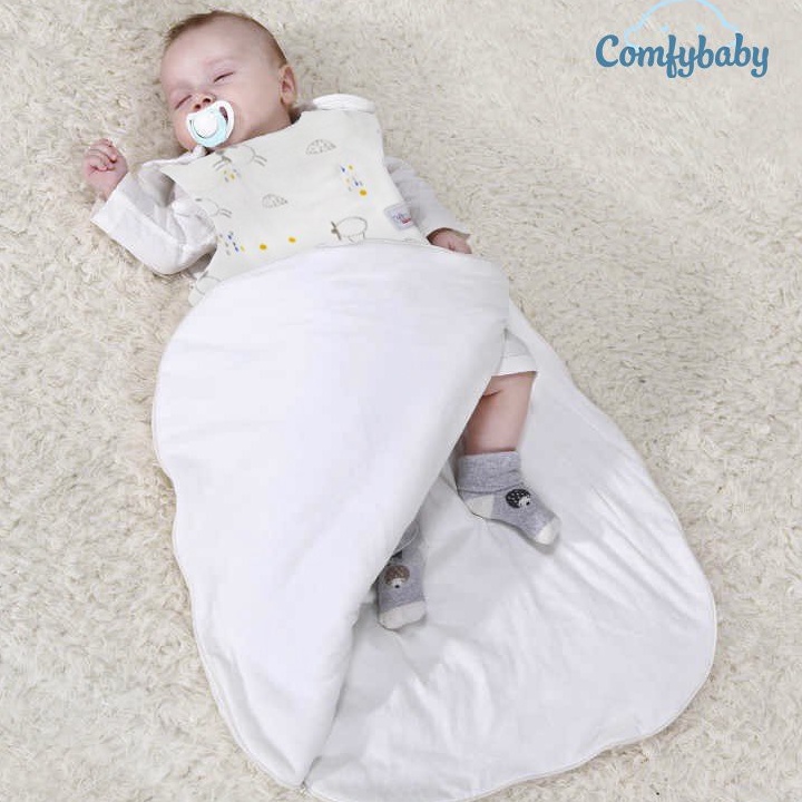 Túi ngủ organic cotton cho bé - túi ngủ trần bông nhiệt độ phòng 22-26 độ cho bé từ 3 tới 12 tháng Tinylove
