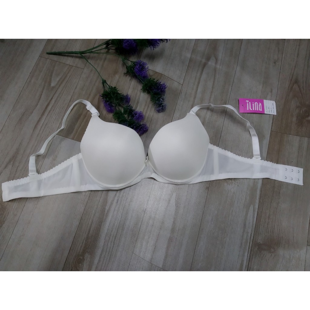 Áo lót nữ nâng ngực ILINA Bon Bon 3511, mút vừa, quả trơn toàn bộ