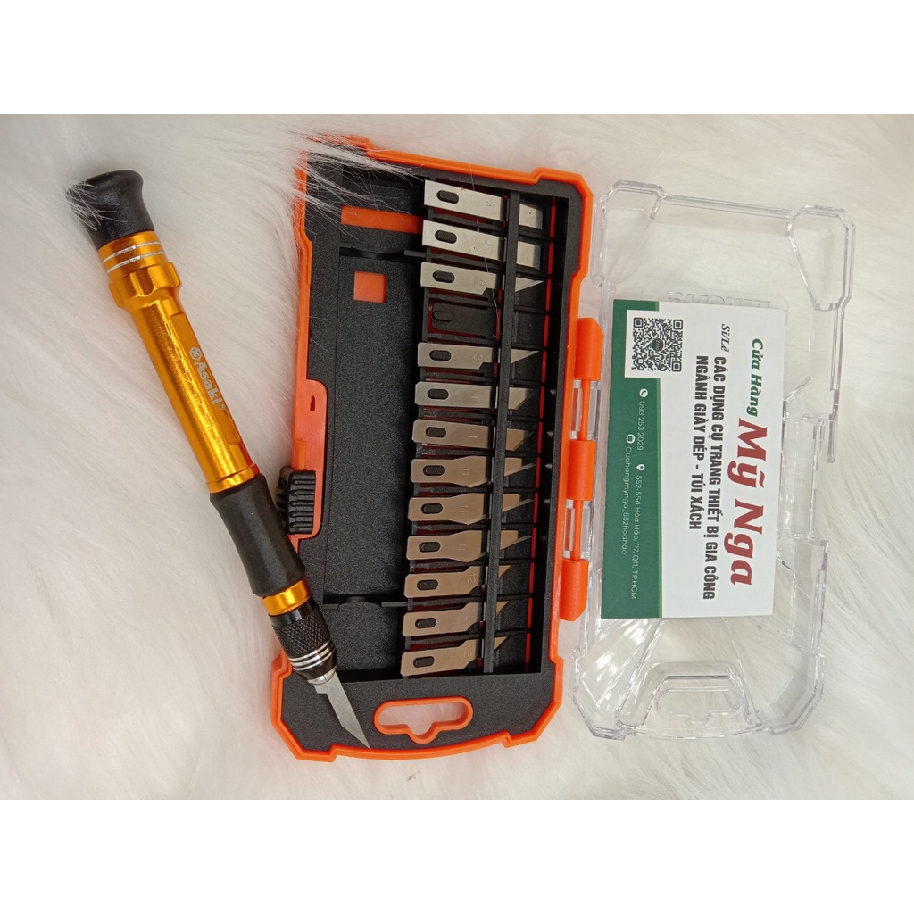 Bộ dao điêu khắc, chạm, trổ, tách, ghép cao cấp 14 chi tiết Asaki AK-3960