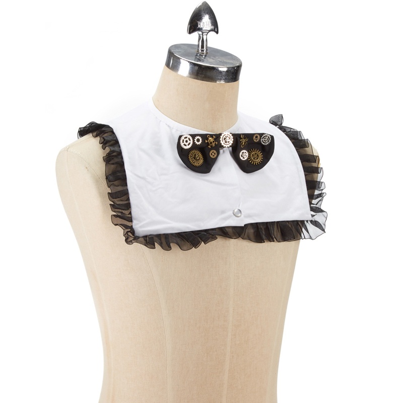 Vòng Cổ Giả Có Thể Tháo Rời Phong Cách Steampunk Gothic Cổ Điển