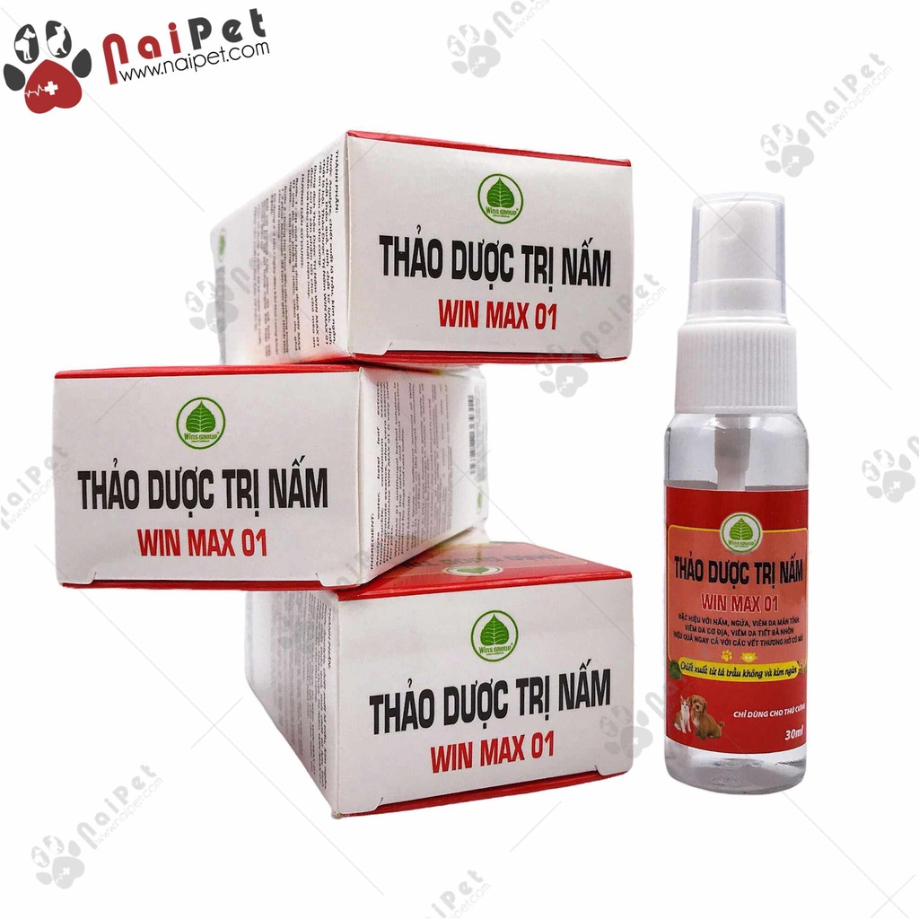 Dung Dịch Trị Nấm Thảo Dược Dạng Xịt Win Max 01 Wins Group 30ml