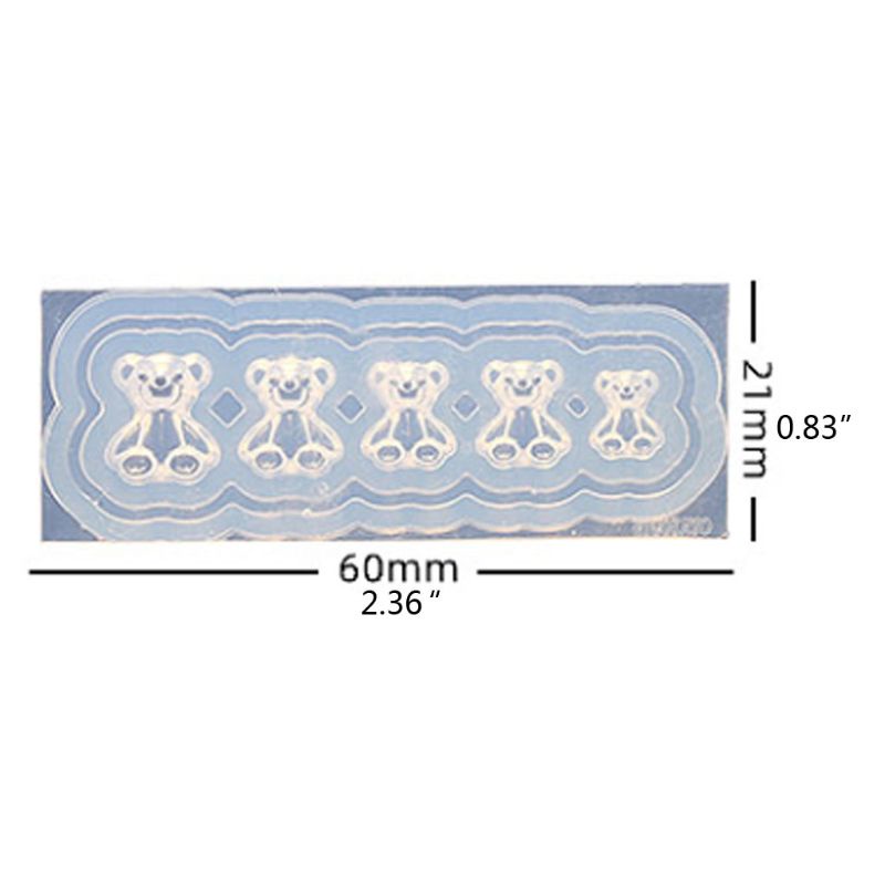 Set 5 Khuôn Silicone Tạo Hình Làm Móng Nghệ Thuật