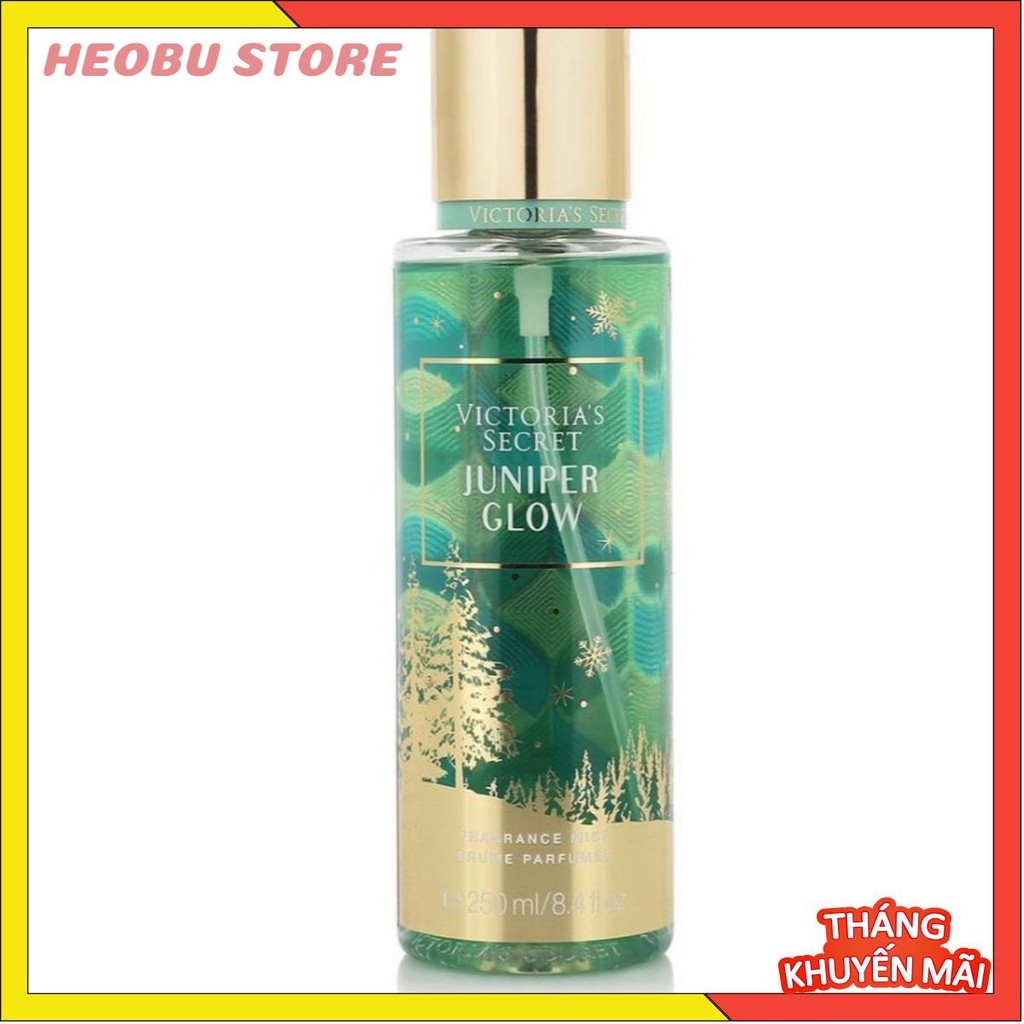 🐷 Xịt Thơm Toàn Thân Body Mist Victoria's Secret  Juniper Glow 250ml / Chuẩn Auth Bill Mỹ #heobu