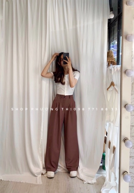 Quần ống suông dáng rộng ( hình shop tự chụp kèm video ) | BigBuy360 - bigbuy360.vn