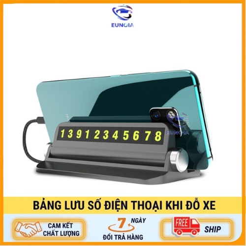 Bảng ghi số điện thoại cho xe ô tô khi dừng đỗ gắn taplo- Có giá đỡ điện thoại