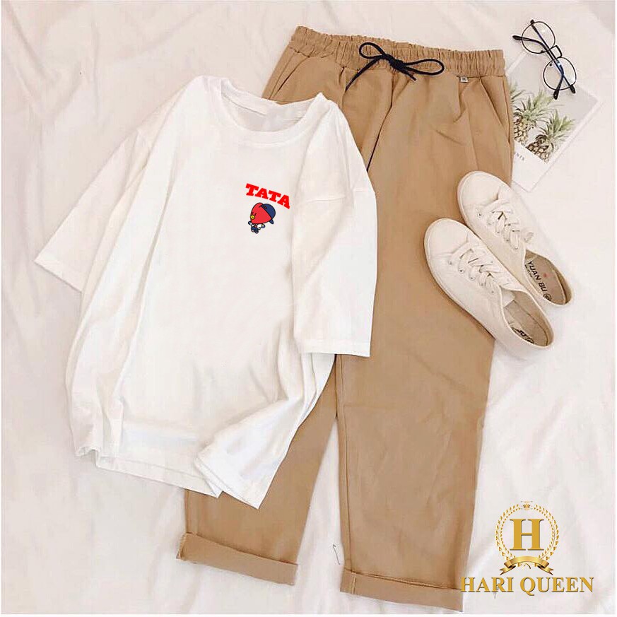 Sét áo logo Tara chạy + quần kaki HARI0420