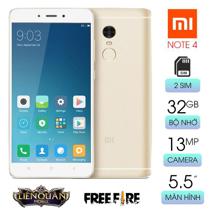 [Mã ELMS5 giảm 7% đơn 300K] Điện Thoại Xiaomi Redmi Note 4 Ram 3G/32G Màn Hình 5.5in Chơi Game Nặng Xem Youtube Mượt