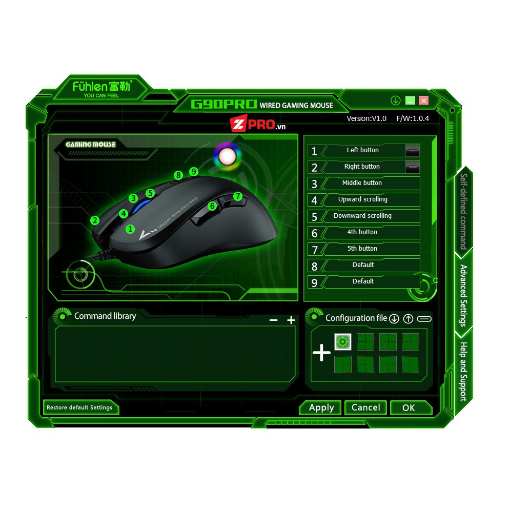 [Mã ELCLJUN giảm 7% đơn 500K] Chuột Fuhlen G90 Pro BH 2 năm Chính Hãng | BigBuy360 - bigbuy360.vn