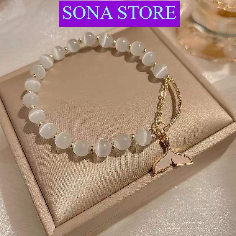 Vòng tay nữ ngọc trai nhân tạo , Lắc tay nữ phong cách Hàn Quốc sang chảnh SONA STORE