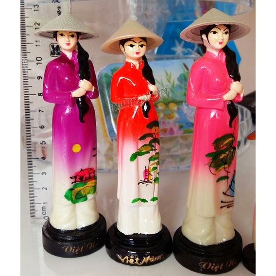 Combo 5 Tượng nữ sinh áo dài Việt nam - Quà tặng giá rẻ - Combo 5 tượng.