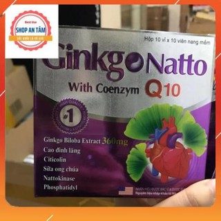 Viên bổ não Ginkgo Natto Q10 hộp 100 viên