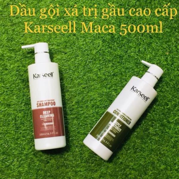 [Chính hãng] [Siêu rẻ] Cặp dầu gội xả làm sạch gầu ngứa Karseell Maca 500ml