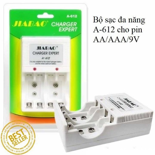 Sạc pin đa năng [ pin AA + AAA + 9V ] - A-612